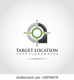 Target Location Logo Template. Vector Illustrator Eps.10