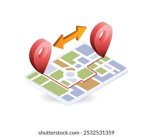 Target location route map application