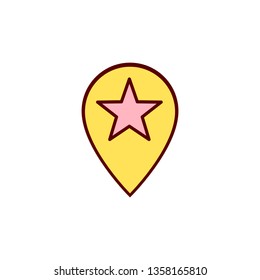 Target location vector icon