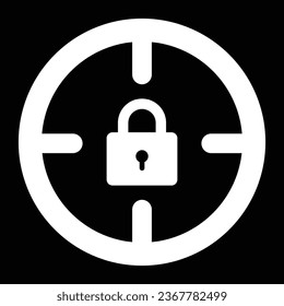 target locked symbol simple logo vector
