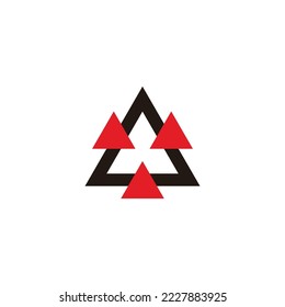 Target locked, triangle geometric symbol simple logo vector