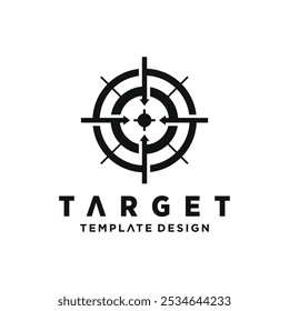 Target logo arrow direction circle target Vector illustration