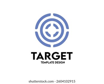 Target logo arrow direction circle target Vector illustration