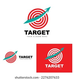 Target Logo, Arrow Shooting Design, Arrow Aim Target Icon Vector