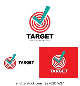 Target Logo, Arrow Shooting Design, Arrow Aim Target Icon Vector