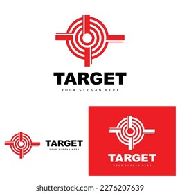 Target Logo, Arrow Shooting Design, Arrow Aim Target Icon Vector