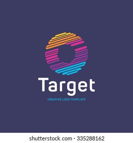 Target logo. Business logo. Intervention logo. Circle logo