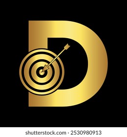 Target Logo combine with letter D vector template