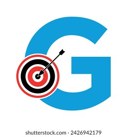 Target Logo combine with letter G vector template