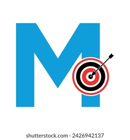 Target Logo combine with letter M vector template