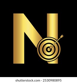 Target Logo combine with letter N vector template