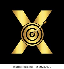 Target Logo combine with letter X vector template