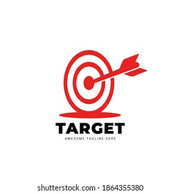 Target logo concept. Flat style, isolated white background, vector