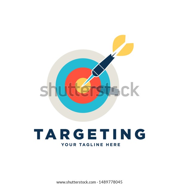 Target Logo Design Dartboard Dart Vector 库存矢量图（免版税）1489778045