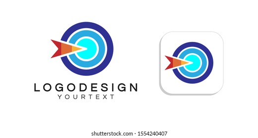 target logo design. icon app smartphone color full