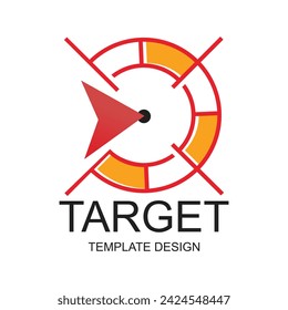 Target logo design simple concept Premium Vector