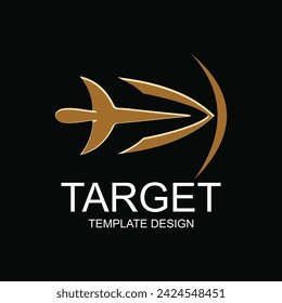 Target logo design simple concept Premium Vector