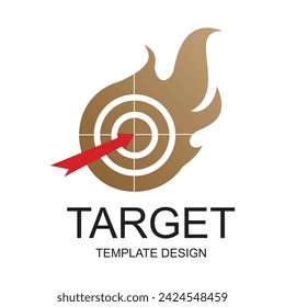 Target logo design simple concept Premium Vector