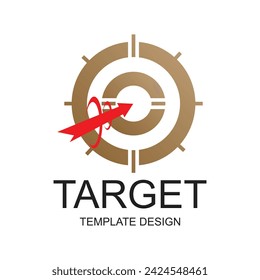 Target logo design simple concept Premium Vector