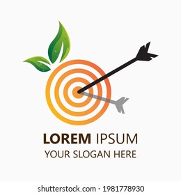 target logo design template. simple logo style. target illustration vector