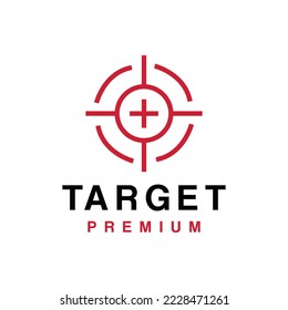 Símbolo del símbolo de precisión de la ilustración del vector del logotipo de destino