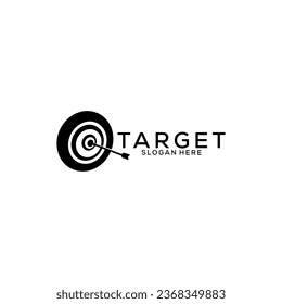 Target Logo design vector template, arrow on target logo icon