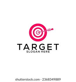 Target Logo design vector template, arrow on target logo icon