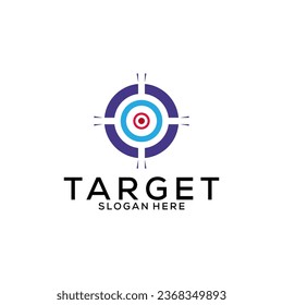 Target Logo design vector template, arrow on target logo icon