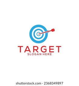 Target Logo design vector template, arrow on target logo icon