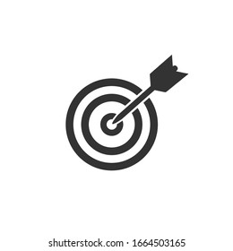 Target logo in flat style aim symbol vector