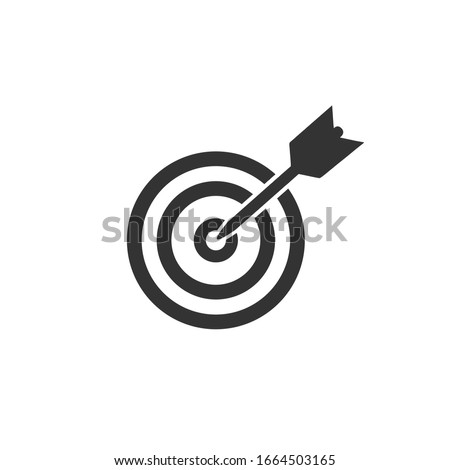 Target logo in flat style aim symbol vector
