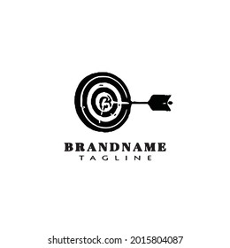 diseño de icono de logotipo de destino ilustración vectorial moderna