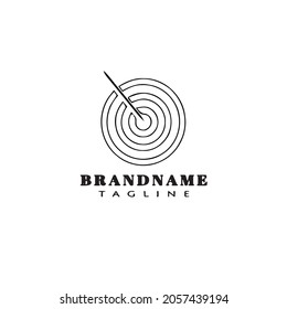 target logo icon design template cartoon black modern isolated illustration