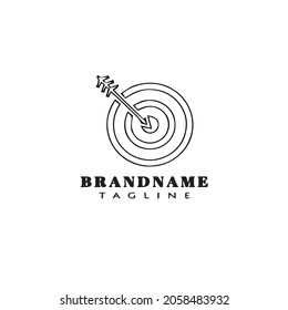 target logo icon design template cartoon black modern isolated vector