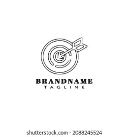 target logo icon design template cartoon black modern isolated vector illustration