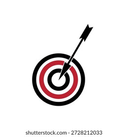 objetivo   Ilustración de icono de logotipo plana