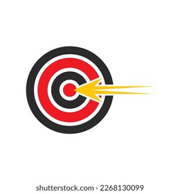Target logo icon vector illustration flat design template