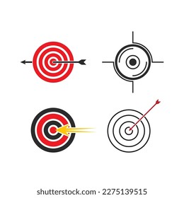 Target logo icon vector illustration flat design template