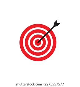 Target logo icon vector illustration flat design template
