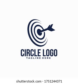 Ziellogo-Symbol-Vektorgrafik einzeln