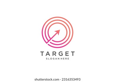 Target logo illustration modern creative unique simple