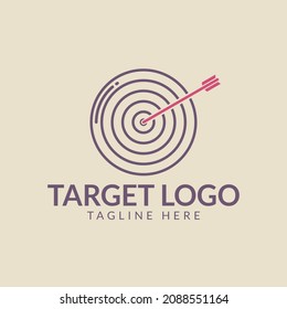 Target logo illustration. Outline style logo. Logo of target can be used as your brand, your company and others. minimalist logo.