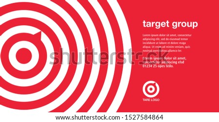 Target logo. Red aim, arrow, compass, speech bubble, Idea concept, perfect hit, winner, target goal icon. Success abstract logo