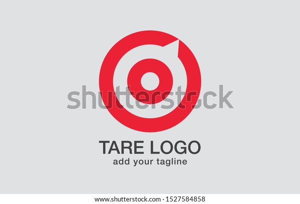 Logo Cible Objectif Rouge Fleche Boussole Image Vectorielle De Stock Libre De Droits