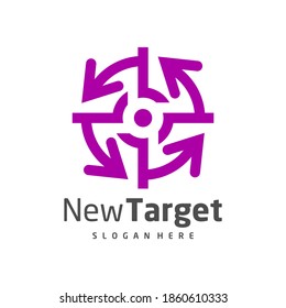 Target logo vector template. Creative Target logo design concept. Icon symbol, illustration.
