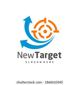 Target logo vector template. Creative Target logo design concept. Icon symbol, illustration.