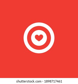 target love with heart icon