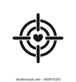  Target  love icon vector icon