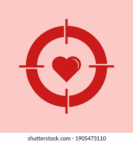 target love logo icon design vector