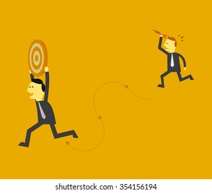target man running